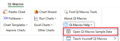 Open QI Macros Test Data