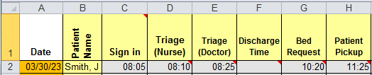 track ed events in Excel