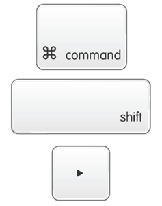 mac shortcut for shift control arrow