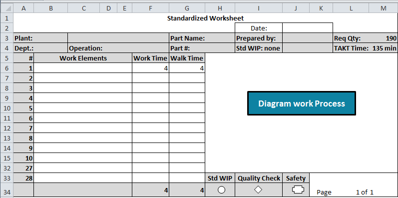 work in process excel template